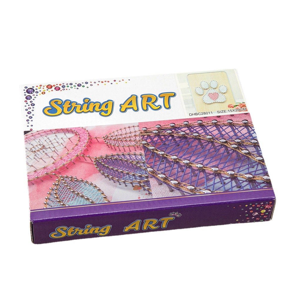 DIY 3D String Art Kit - Paw Print Art Kit