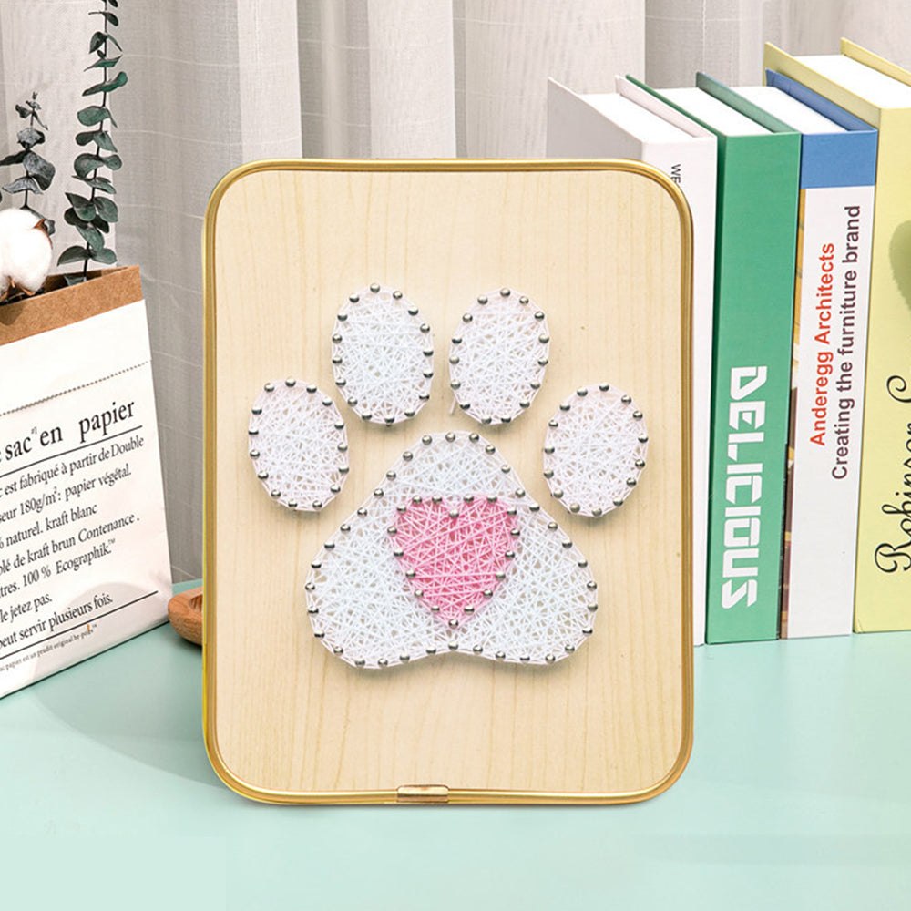 DIY 3D String Art Kit - Paw Print Art Kit