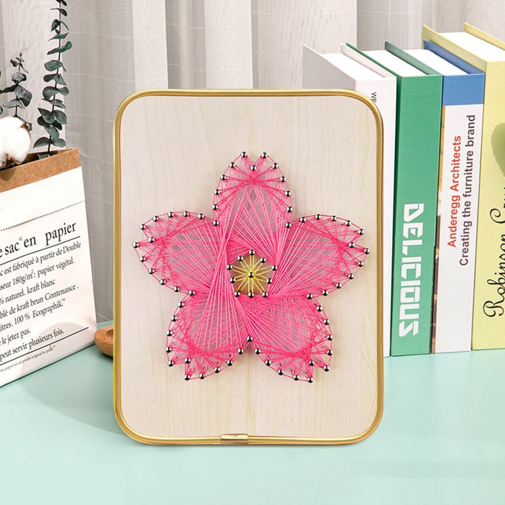 DIY 3D String Art Kit - Pink Flower Art Kit