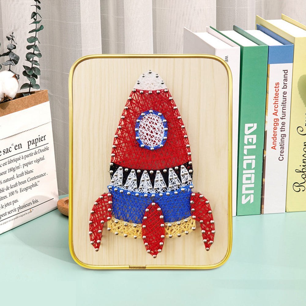 DIY 3D String Art Kit - Rocket Ship – Craft Outlet Australia