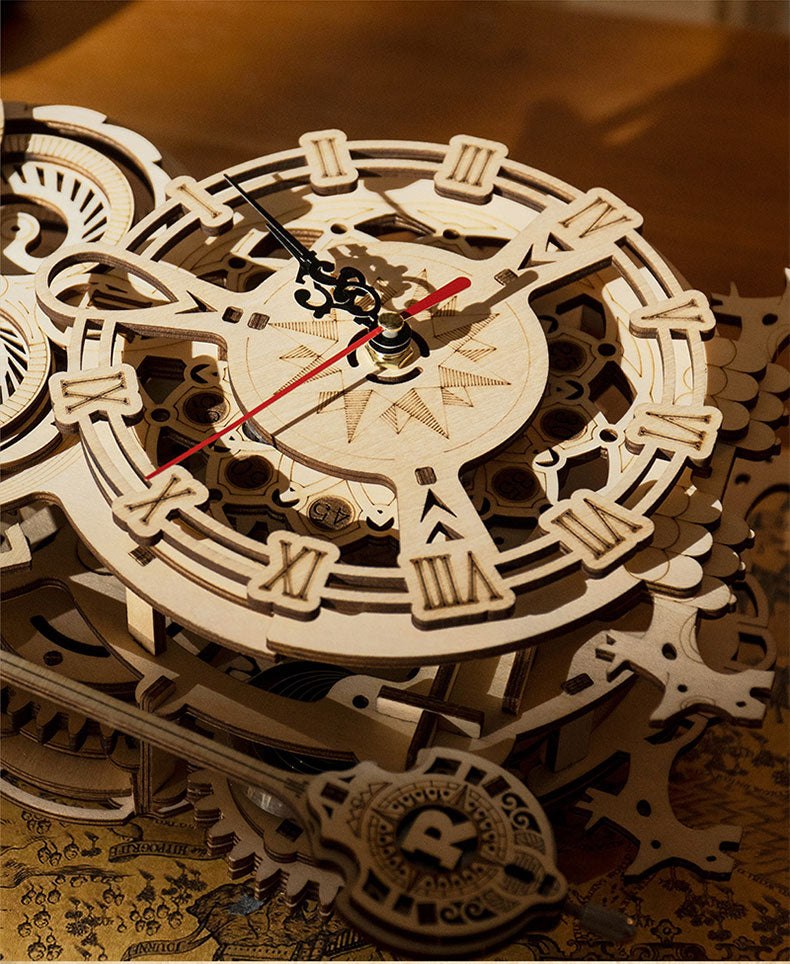 DIY Wooden Owl Clock Model Kit Art