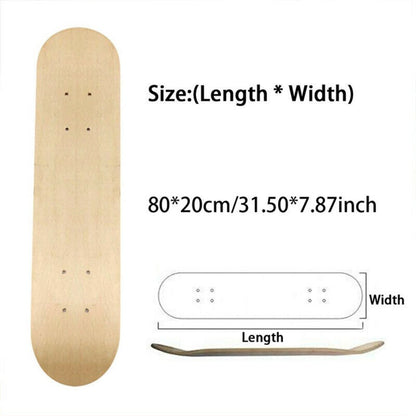DIY Blank Skateboard Deck Wood Maple Double Concave Blank