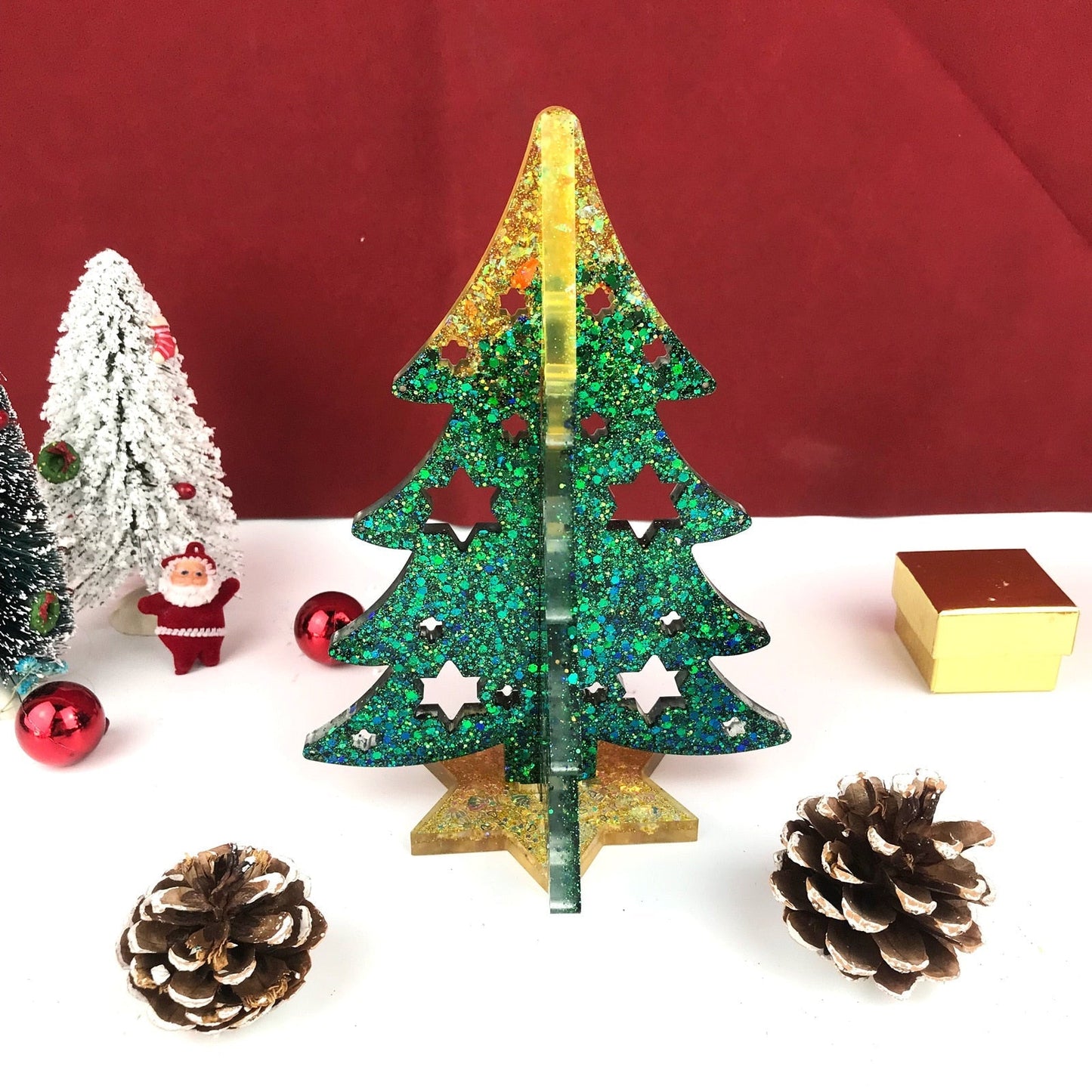 DIY Christmas Tree Decor Ornament Silicone Mould Resin Mould