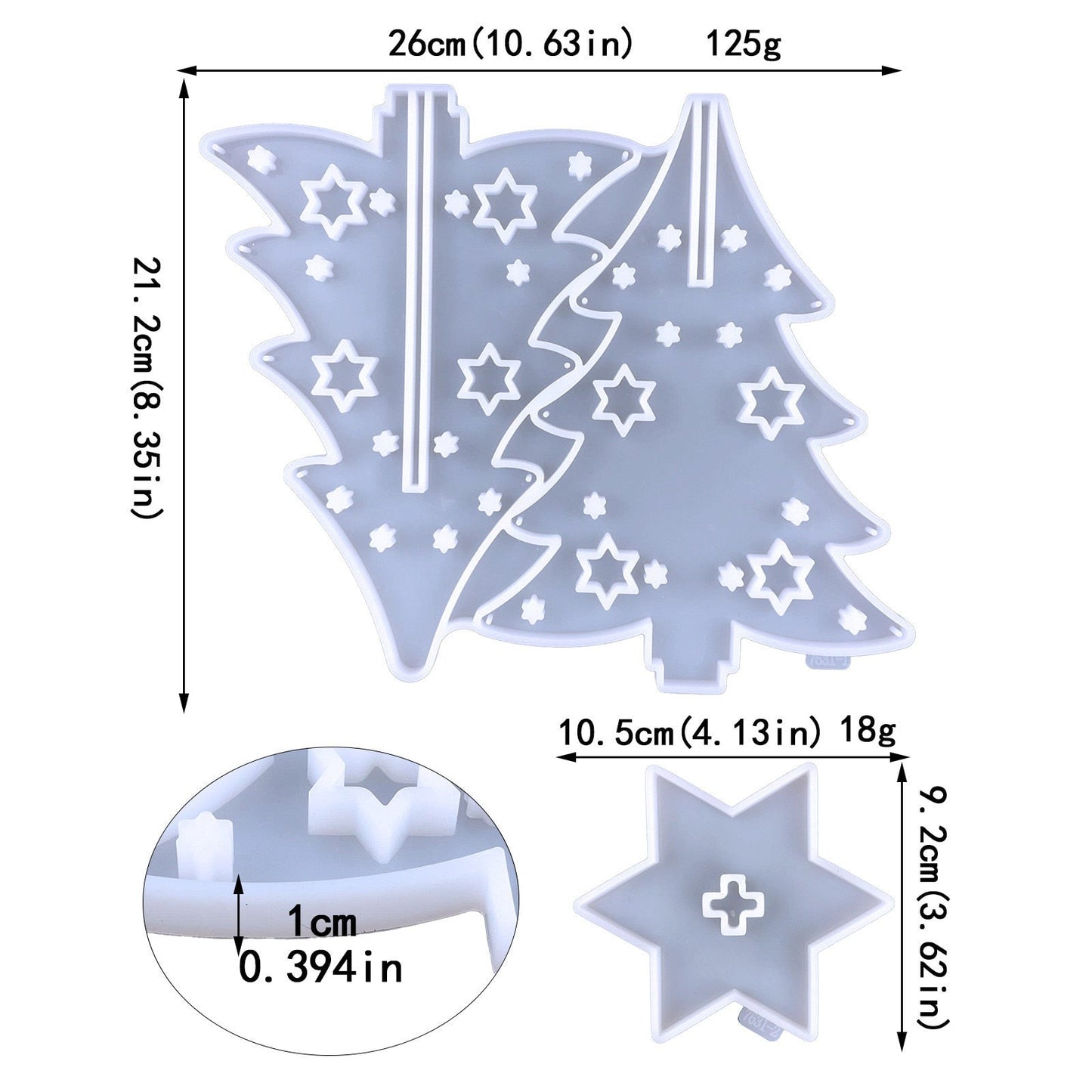 DIY Christmas Tree Decor Ornament Silicone Mould Resin Mould