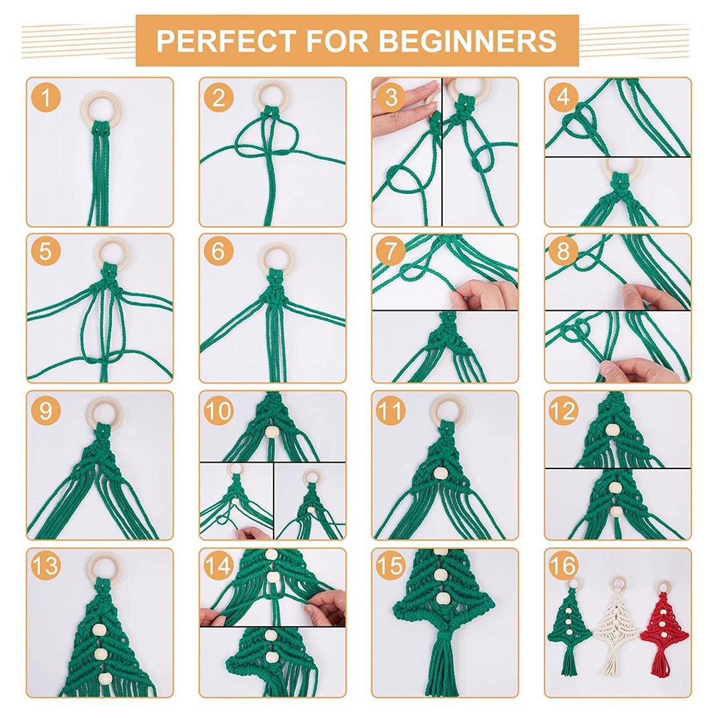 DIY Christmas Tree Macrame Kit Art Kit