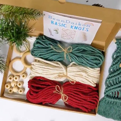 DIY Christmas Tree Macrame Kit Art Kit