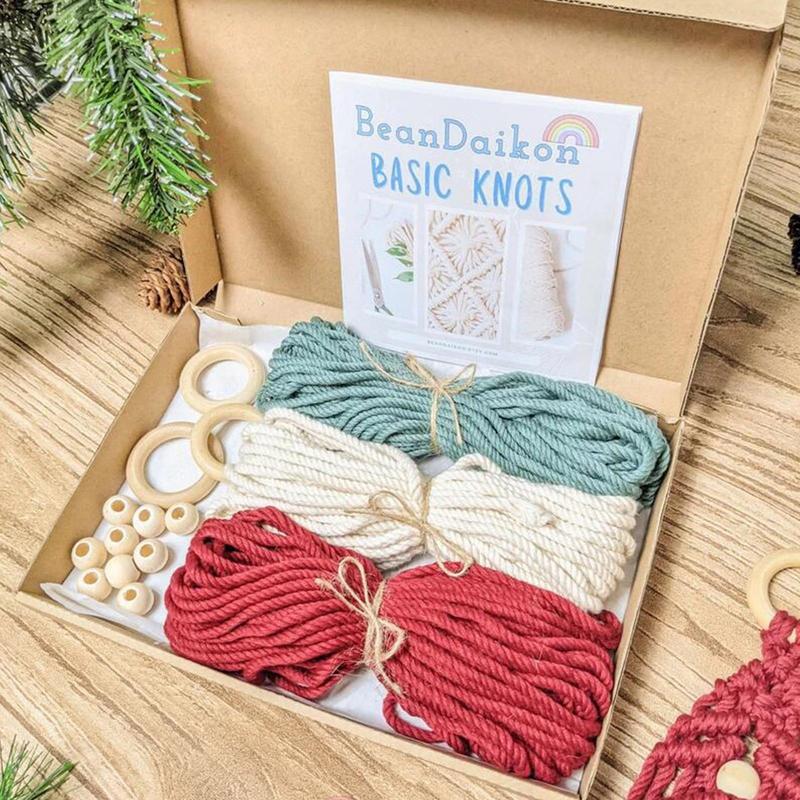 DIY Christmas Tree Macrame Kit Art Kit