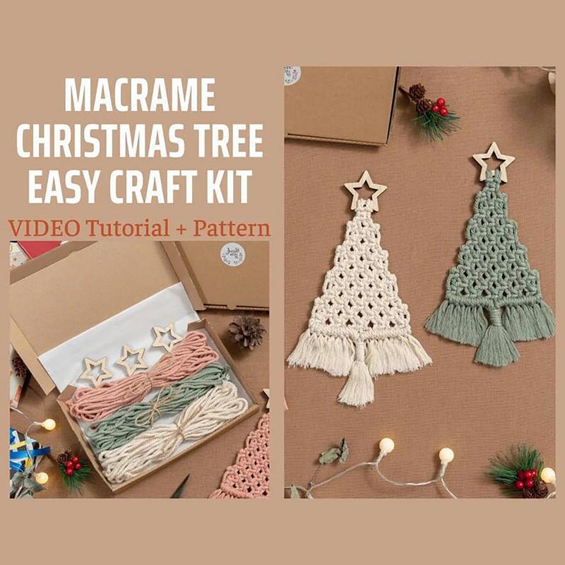 DIY Christmas Tree Ornaments Macrame Kit Art Kit
