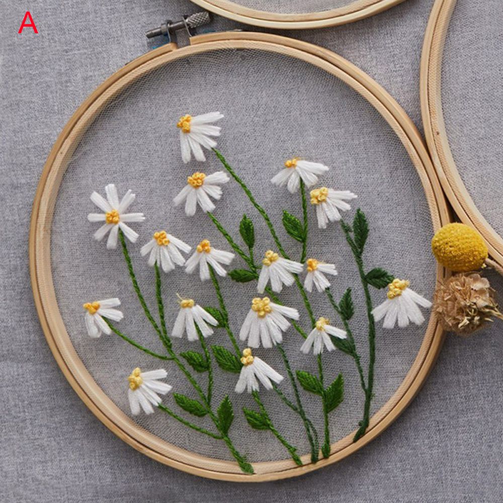 DIY Embroidery Beginner Kit Daisies Art