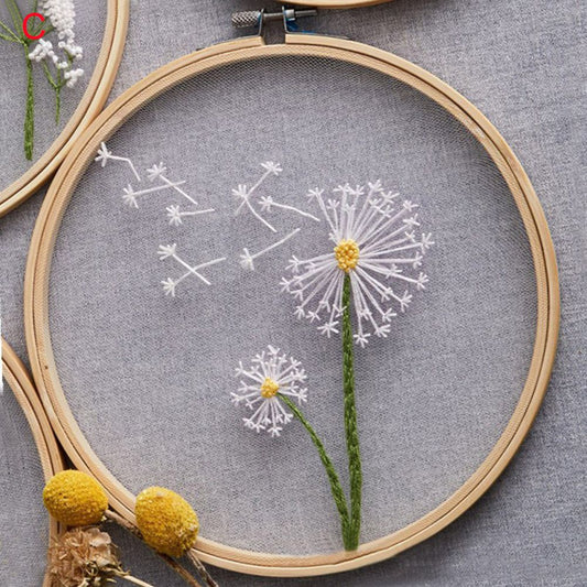 DIY Embroidery Beginner Kit Dandelion Art