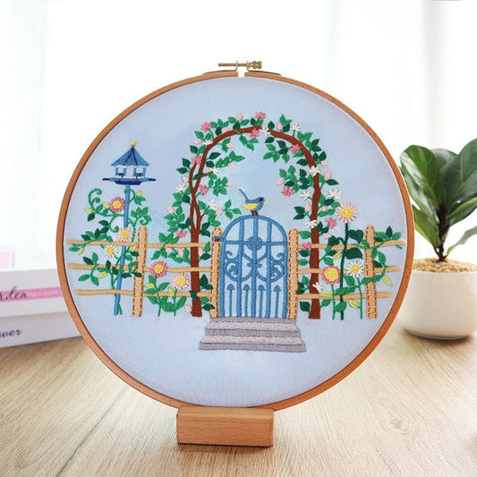DIY Embroidery Kit - Garden Gate Embroidery