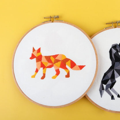 DIY Embroidery Kit - Geometric Animals Range Embroidery