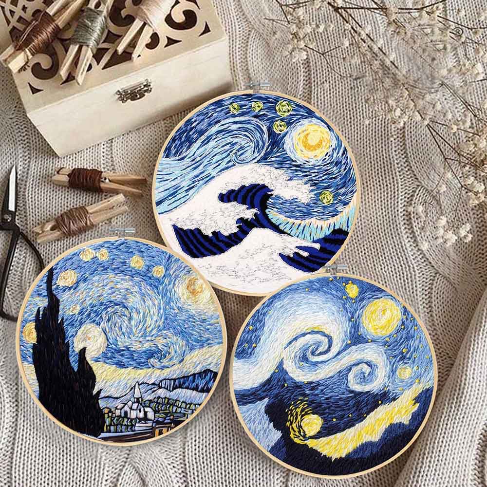 DIY Embroidery Kit - Starry Night Series Embroidery