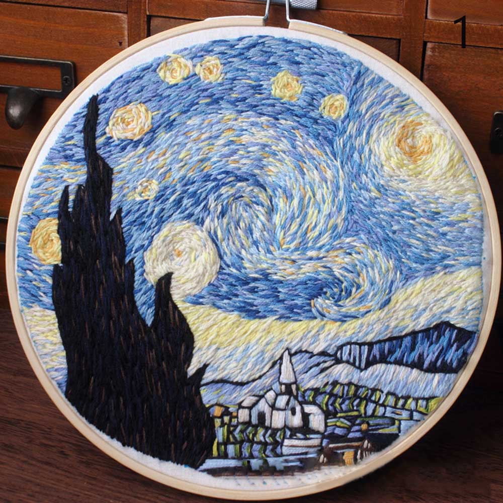 DIY Embroidery Kit - Starry Night Series Embroidery