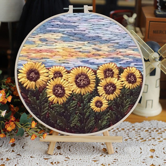 DIY Embroidery Kit - Sunflower Field Embroidery