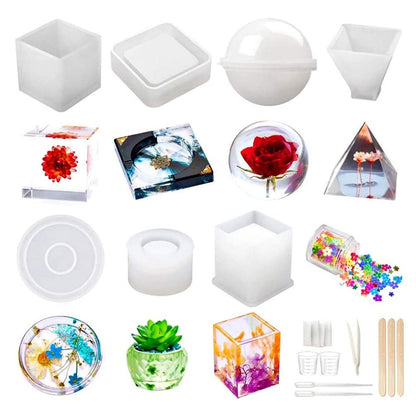 DIY Epoxy Resin Casting Resin Silicone Moulds Starter Kit Resin Moulds