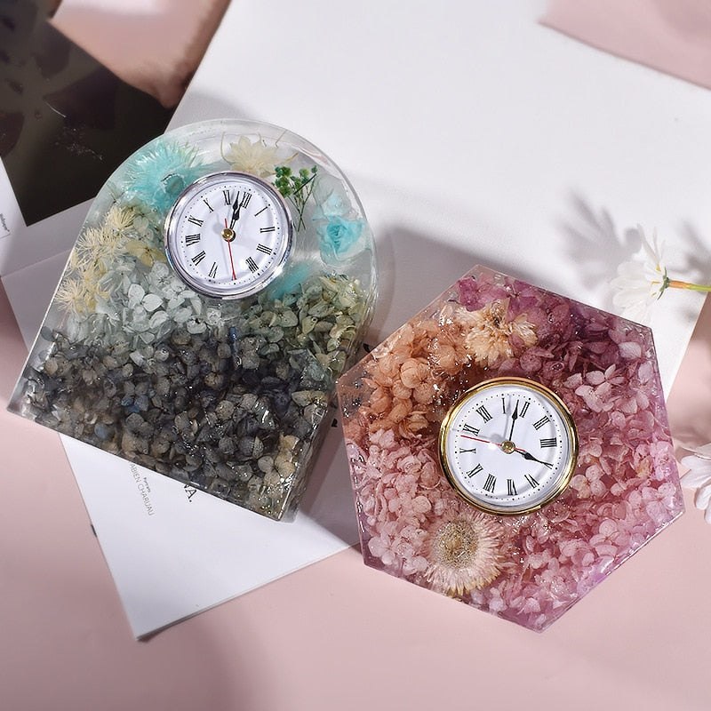 DIY Epoxy Resin Clock Ornaments Silicone Mould Kits 