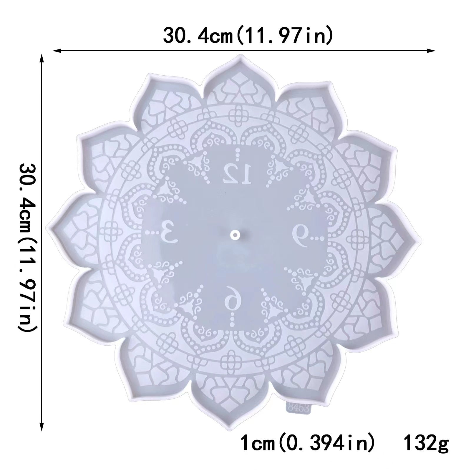 DIY Epoxy Resin Mandala Flower Clock Silicone Mould Kit