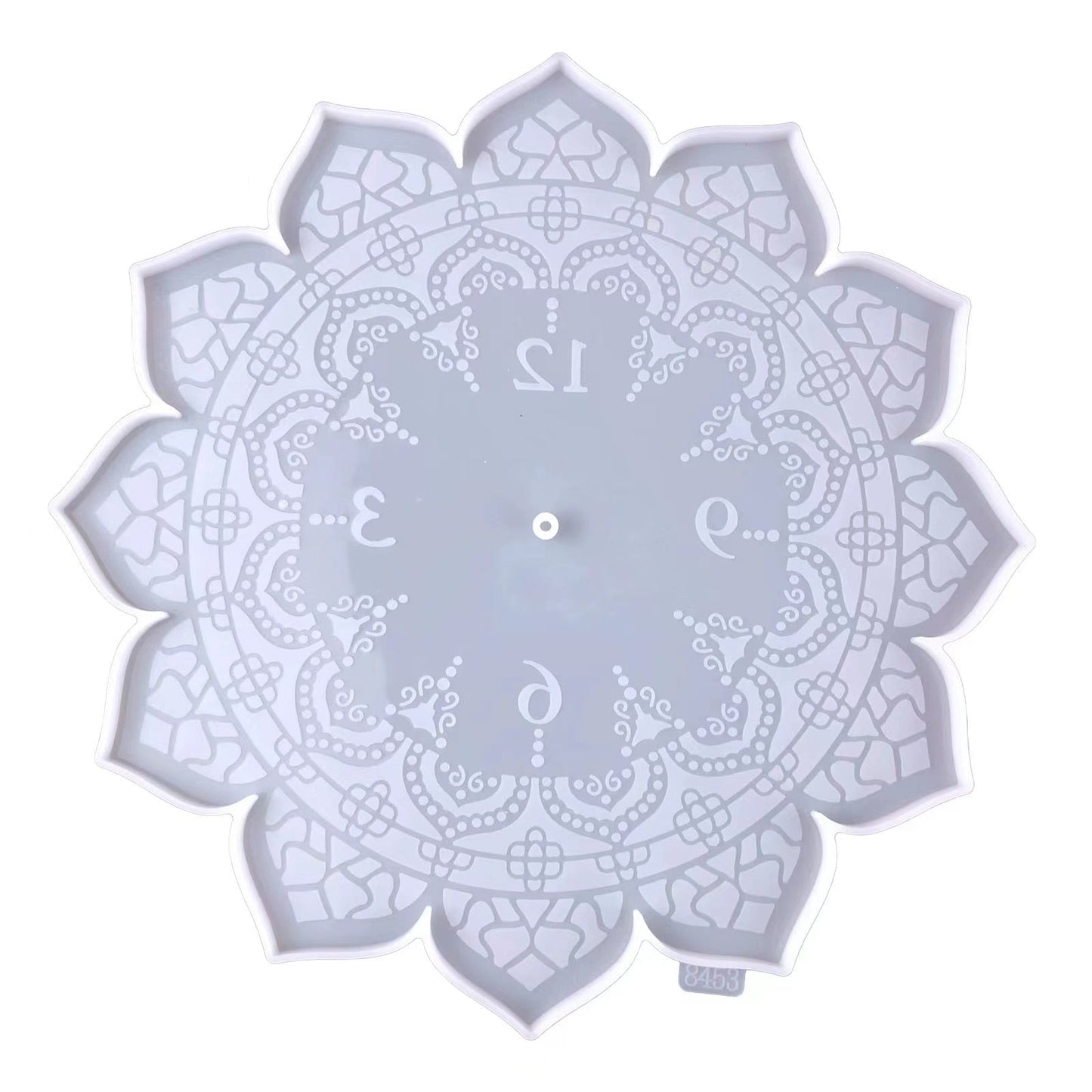 DIY Epoxy Resin Mandala Flower Clock Silicone Mould Kit