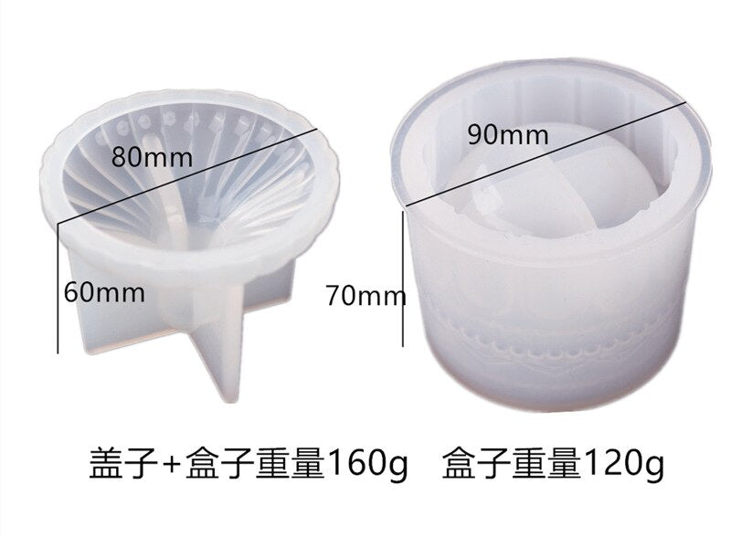 DIY Epoxy Resin Mould Trinket Box with Lid Resin Mould