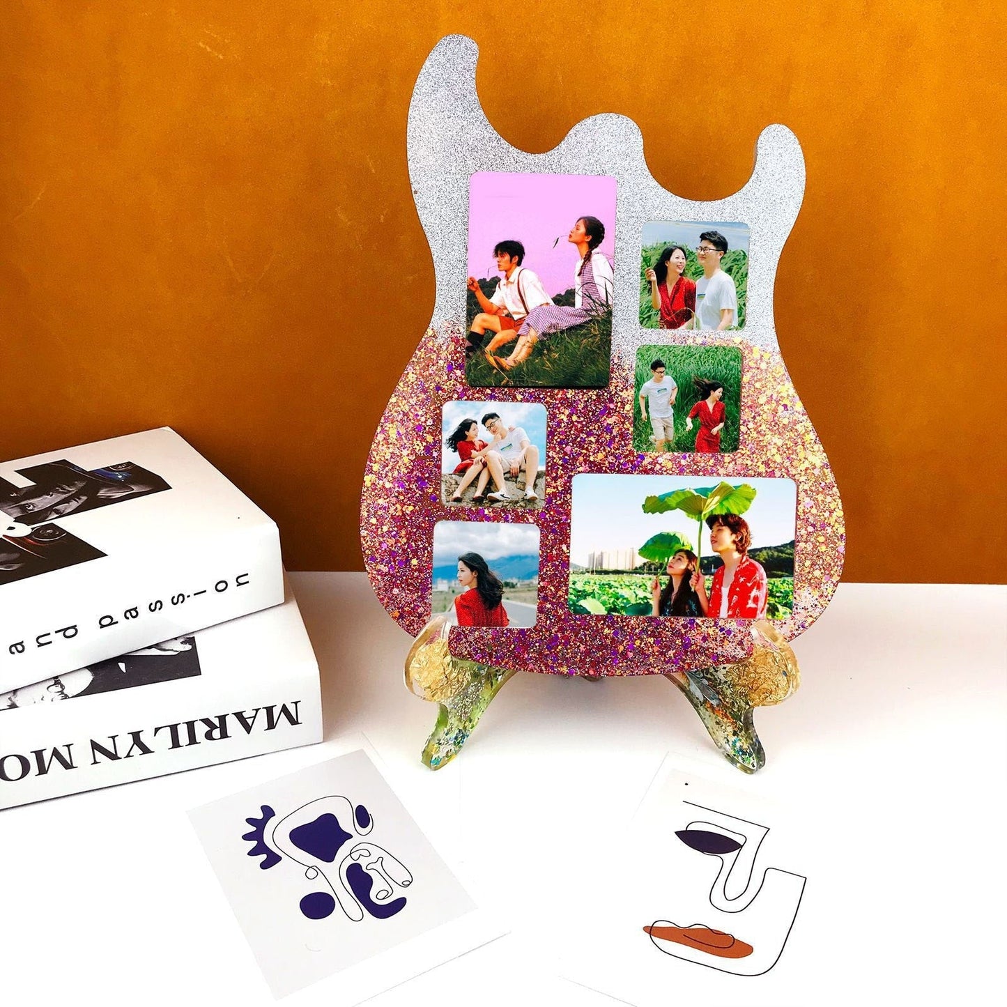 DIY Guitar Photo Frame Resin Silicone Mould 