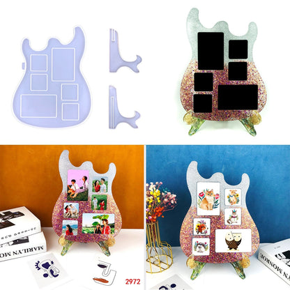 DIY Guitar Photo Frame Resin Silicone Mould 