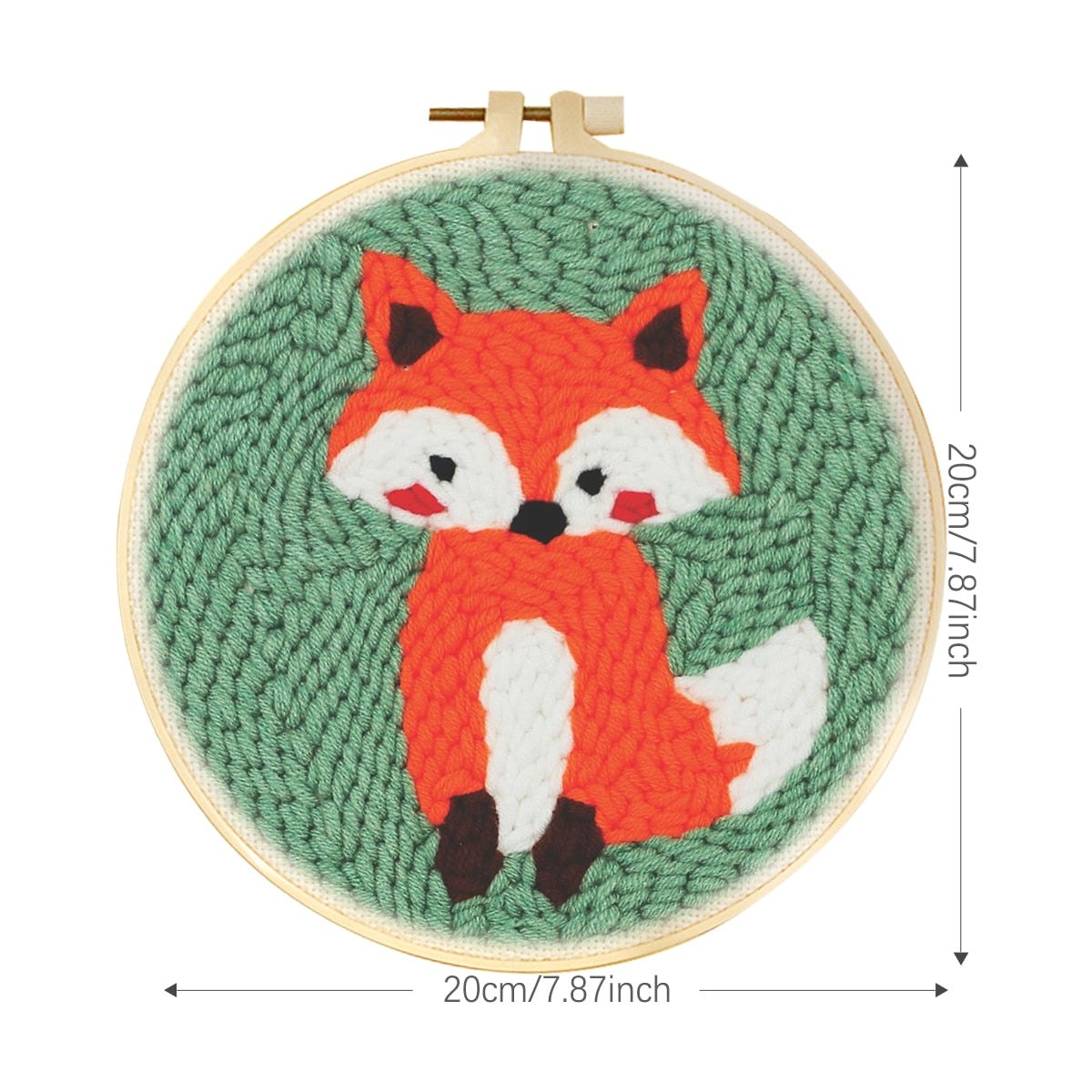 DIY Punch Needle Starter Kit For Beginners - Cute Fox