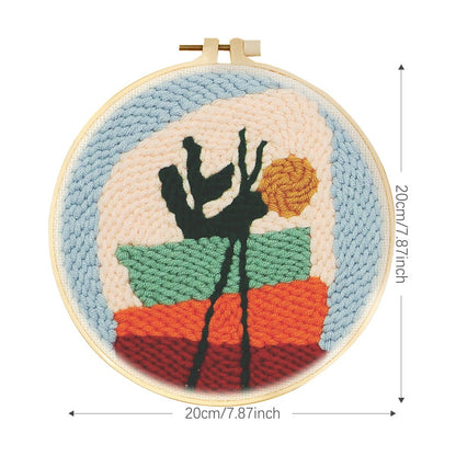 DIY Punch Needle Starter Kit For Beginners - Desert Abstract