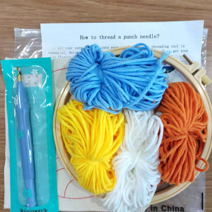 DIY Punch Needle Starter Kit For Beginners - Moon Up in the Clouds