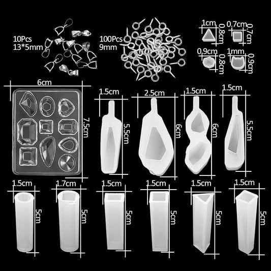 DIY UV Resin Jewelry Pendant Silicone Casting Mould Kit Resin Mould