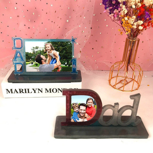 Dad Photo Frame Silicone Mould for Resin 