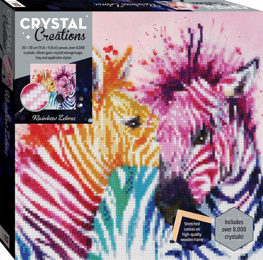 Diamond Painting Kit - Rainbow Zebras Medium Canvas Diamond Painting Kit