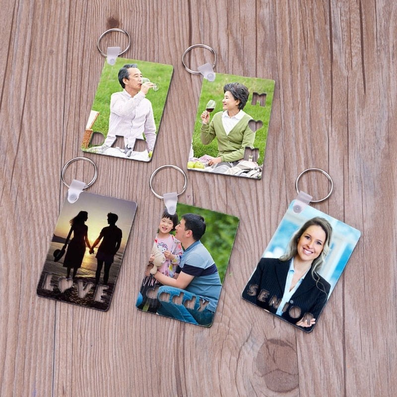 Double-Side Dye Sublimation Heat Transfer Blank Love Key Rings