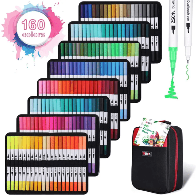 Dual Tip Art Marker Sets Paint