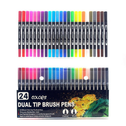 Dual Tip Watercolor Brush Markers Paint