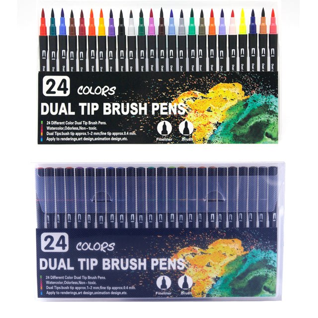 Dual Tip Watercolor Brush Markers Paint