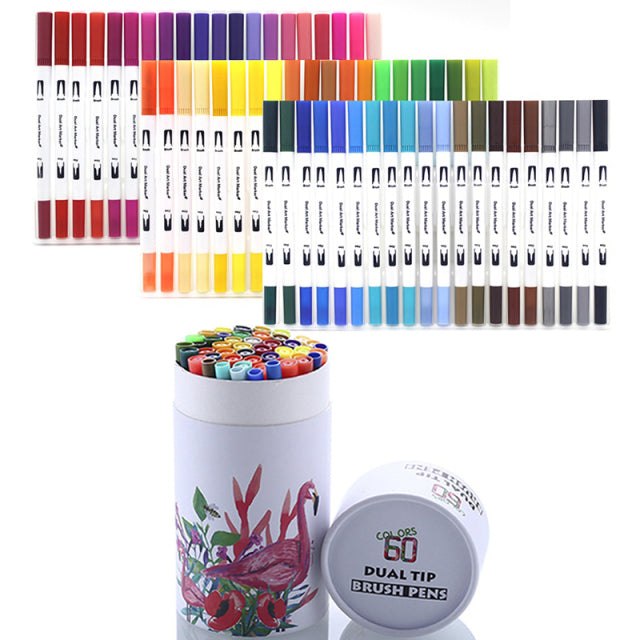 Dual Tip Watercolor Brush Markers Paint