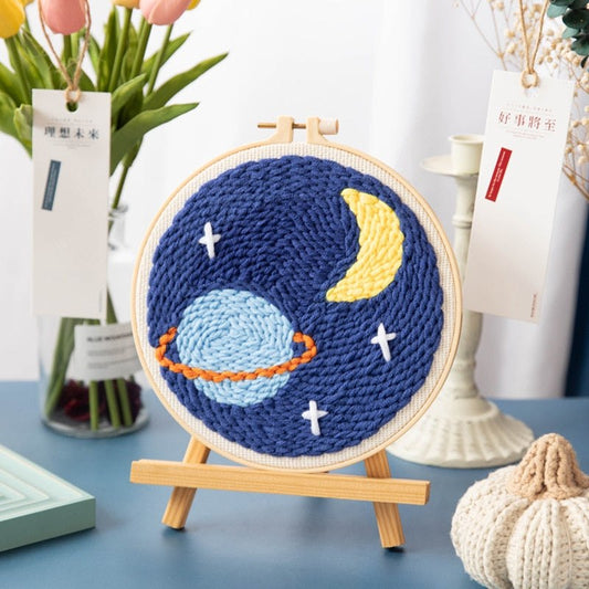 Embroidery Scenery Punch Needle Kits - Into Space Embroidery