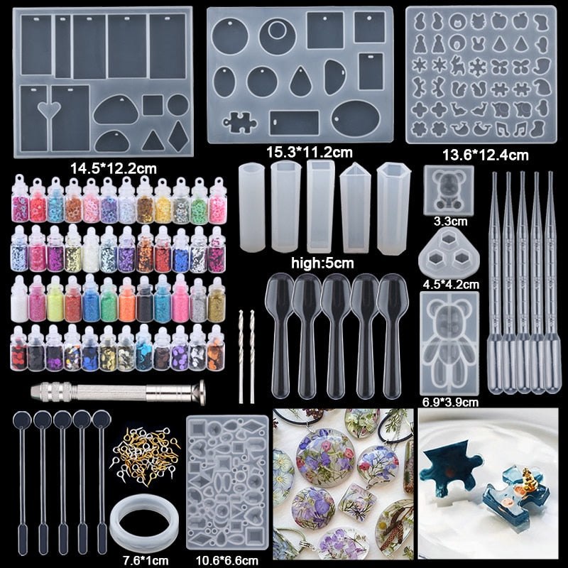 Epoxy Resin Casting Silicone Mould Starter Kit - Jewellery Mega Pack Resin Mould