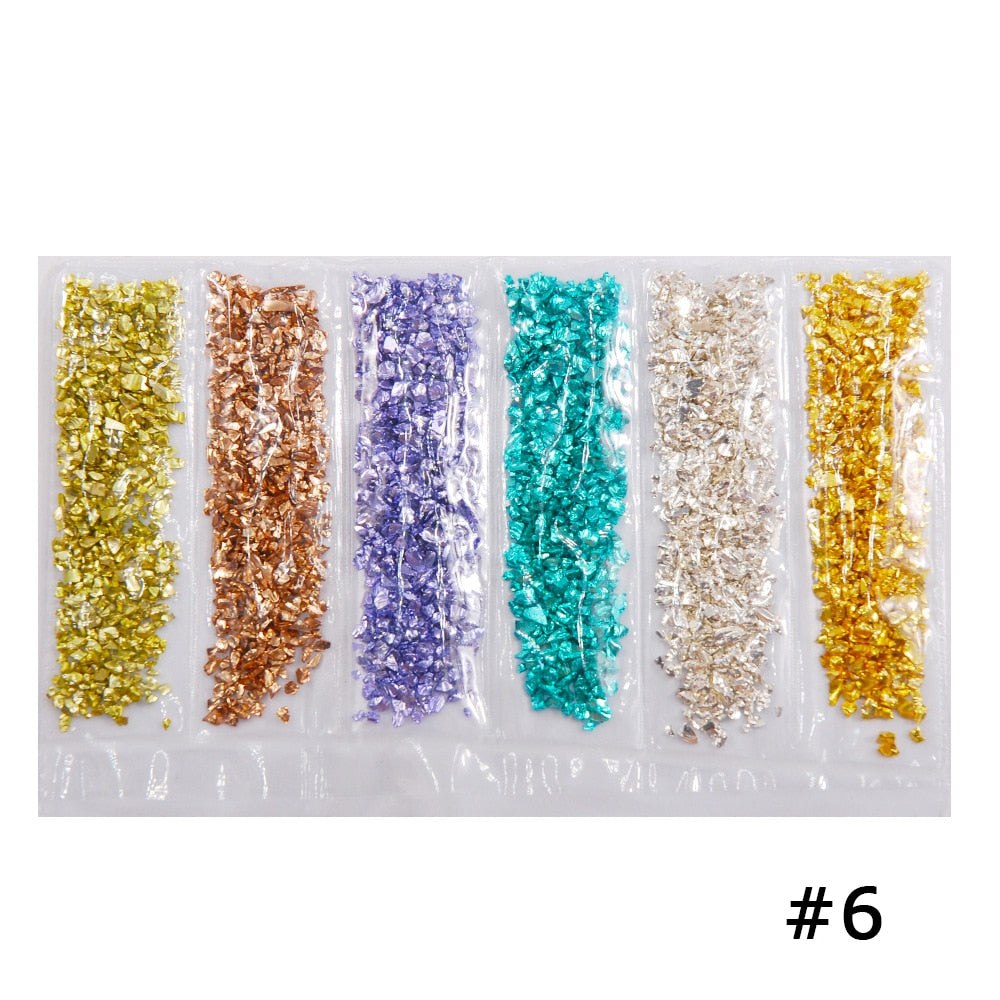 Epoxy Resin Filler Irregular Crushed Flakes Sequins 6 Pack Resin