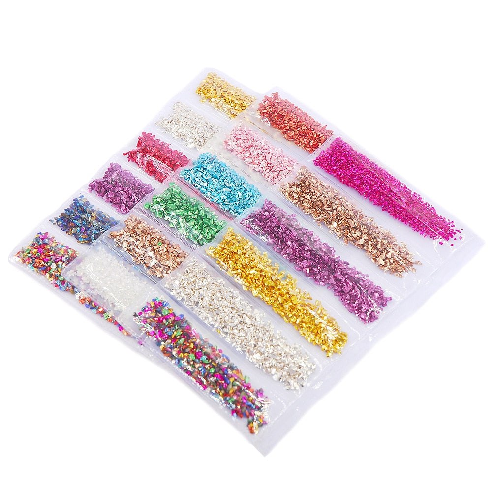 Epoxy Resin Filler Irregular Crushed Flakes Sequins 6 Pack Resin