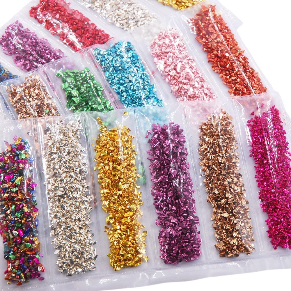 Epoxy Resin Filler Irregular Crushed Flakes Sequins 6 Pack Resin