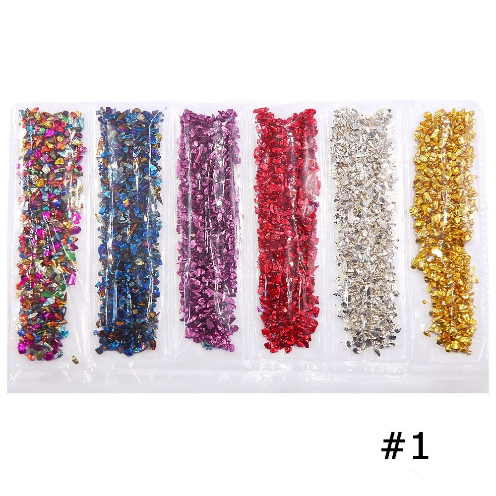 Epoxy Resin Filler Irregular Crushed Flakes Sequins 6 Pack Resin