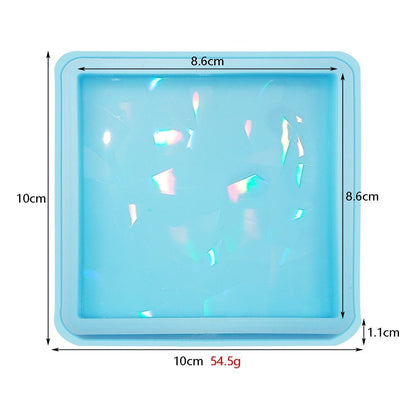 Epoxy Resin Holographic Coaster Silicone Mould 