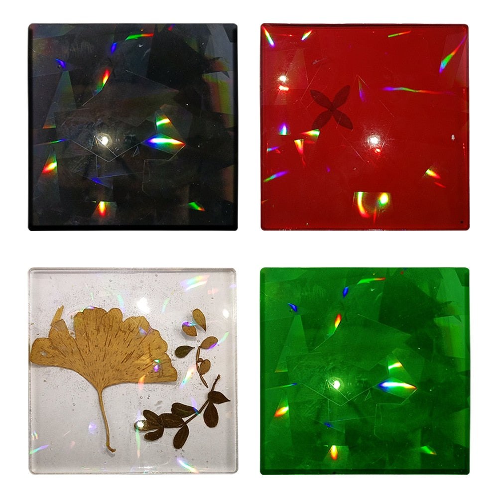 Epoxy Resin Holographic Coaster Silicone Mould 