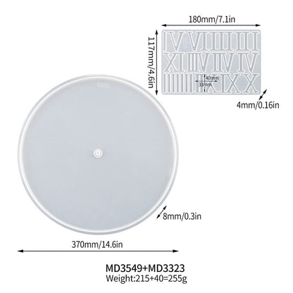 Epoxy Resin Round Clock Silicone Moulds