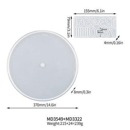 Epoxy Resin Round Clock Silicone Moulds