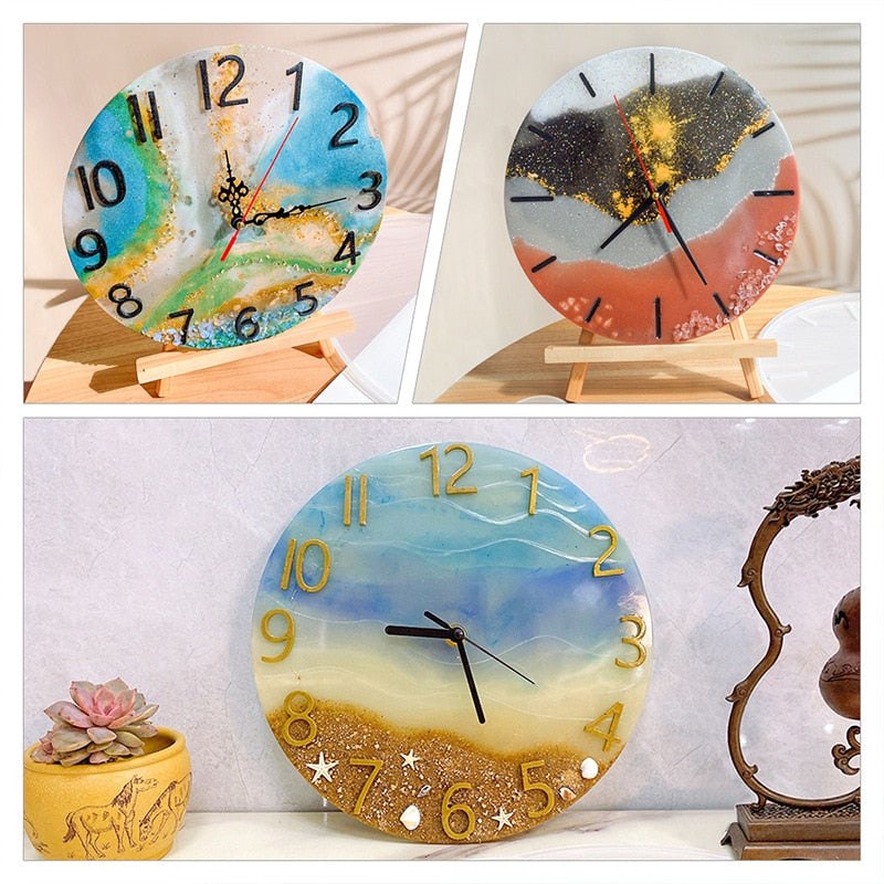 Epoxy Resin Round Clock Silicone Moulds