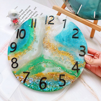 Epoxy Resin Round Clock Silicone Moulds