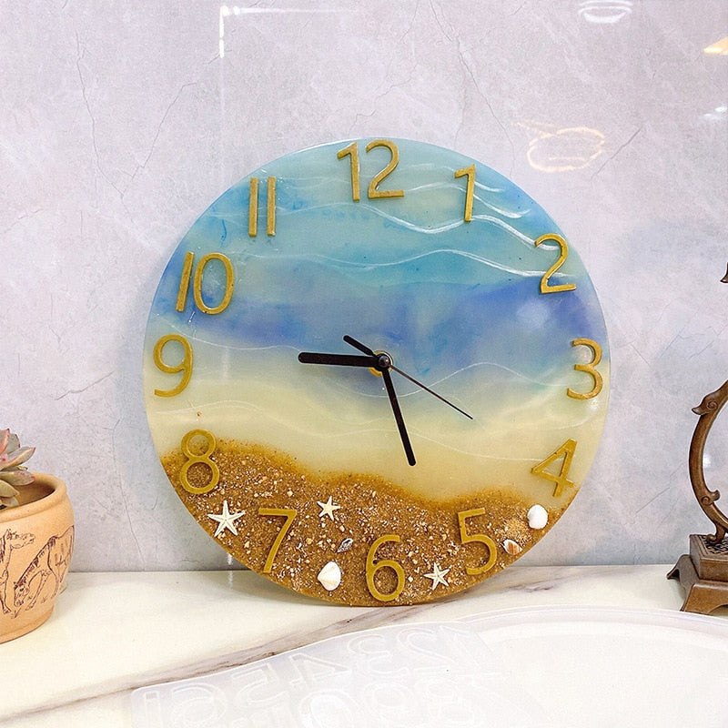 Epoxy Resin Round Clock Silicone Moulds